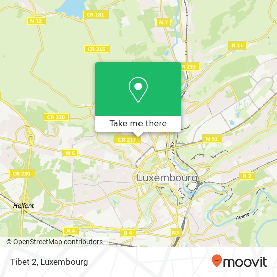 Tibet 2, 44, Avenue Pasteur 2310 Luxembourg map