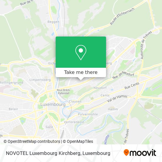 NOVOTEL Luxembourg Kirchberg Karte