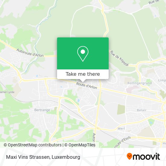 Maxi Vins Strassen map