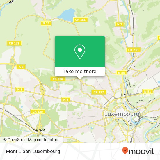 Mont Liban, 343, Rue de Rollingergrund 2441 Luxembourg map