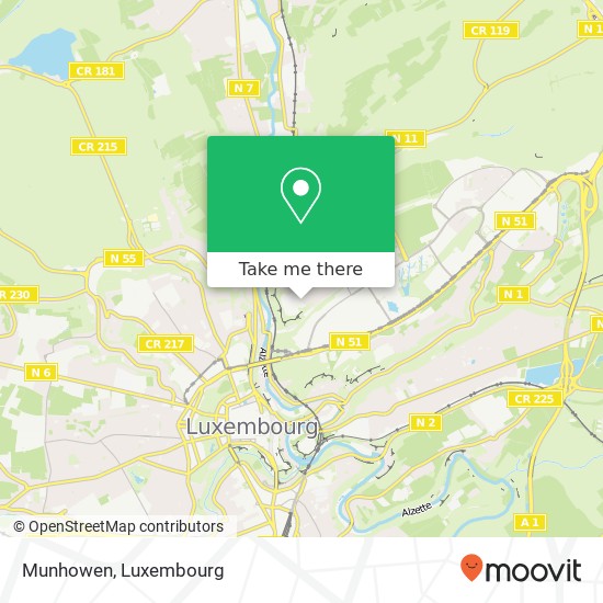 Munhowen, 27, Rue Jean-Pierre Sauvage 2514 Luxembourg Karte