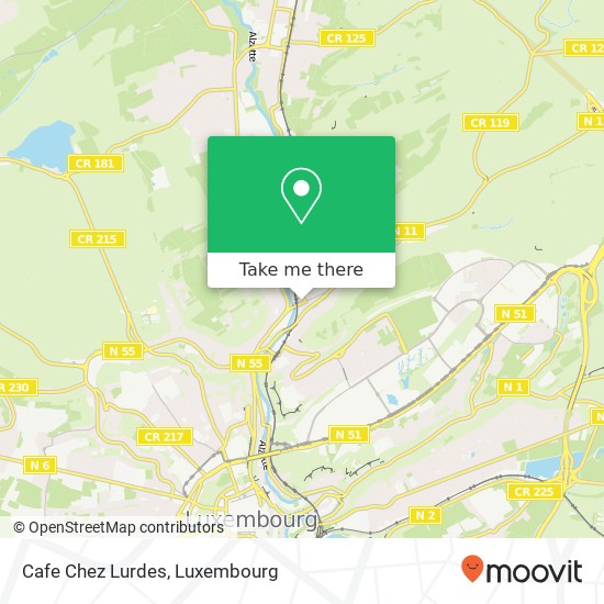 Cafe Chez Lurdes, 5, Route d'Echternach 1453 Luxembourg map