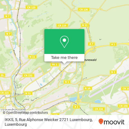 IKKS, 5, Rue Alphonse Weicker 2721 Luxembourg map