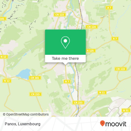 Panos, 91, Route de Luxembourg 7240 Walferdange Karte