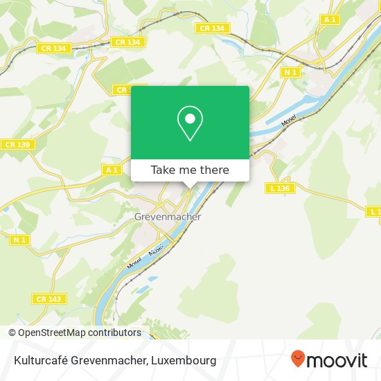 Kulturcafé Grevenmacher, 54, Route de Trèves 6793 Grevenmacher Karte