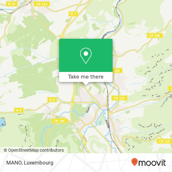 MANO, 7520 Mersch map
