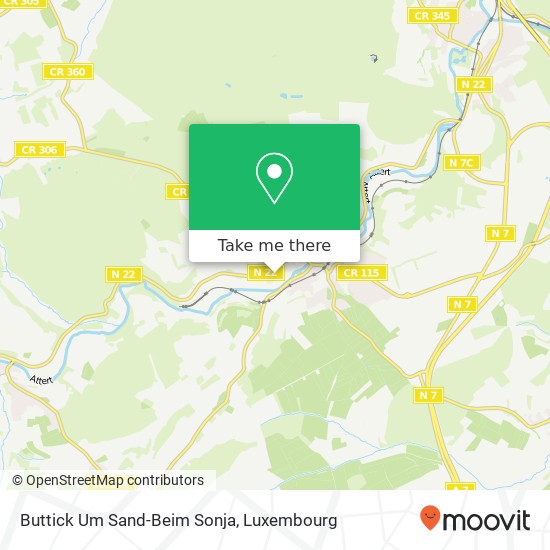 Buttick Um Sand-Beim Sonja, 23, Rue des Forges 7771 Bissen Karte