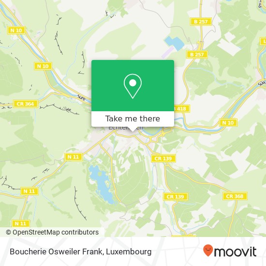 Boucherie Osweiler Frank, 20, Rue Hoovelek 6447 Echternach map
