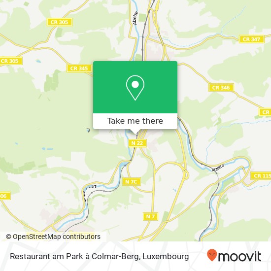 Restaurant am Park à Colmar-Berg, Rue de l'Ecole 7730 Colmar-Berg Karte