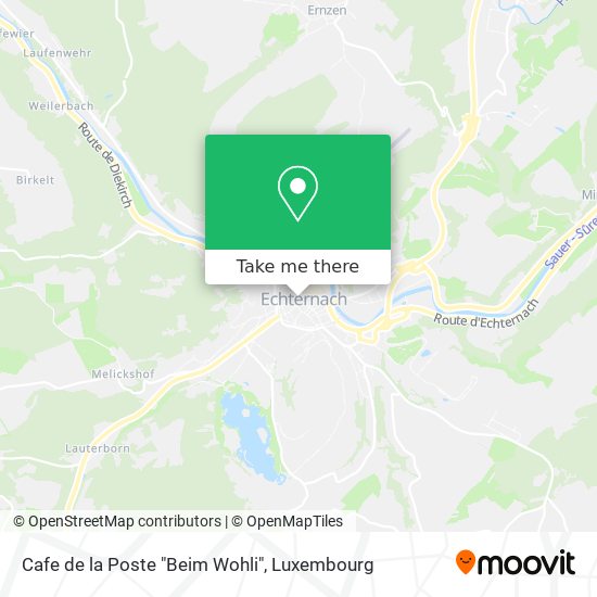 Cafe de la Poste "Beim Wohli" Karte