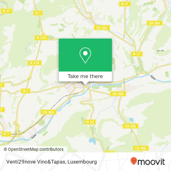 Venti29nove Vino&Tapas, 29, Grand-Rue 9240 Diekirch map