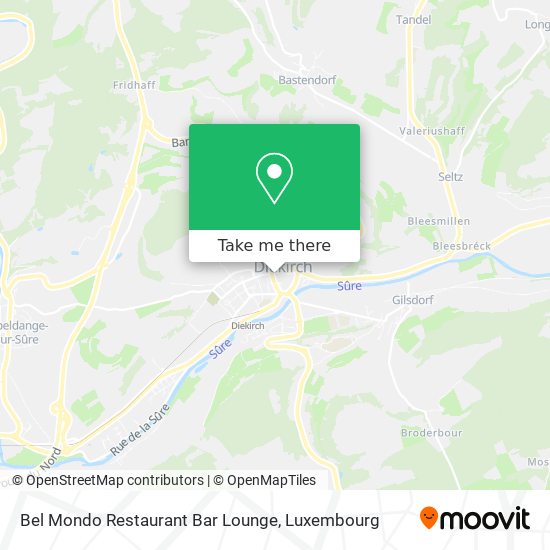 Bel Mondo Restaurant Bar Lounge map