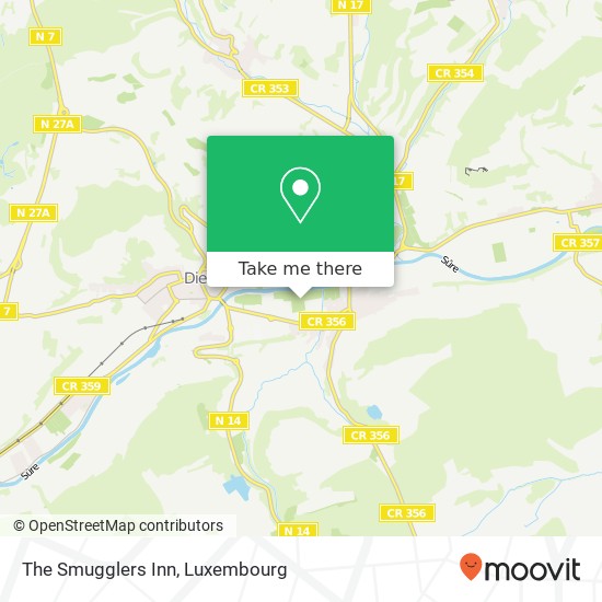 The Smugglers Inn, Camping op der Sauer 9254 Diekirch Karte