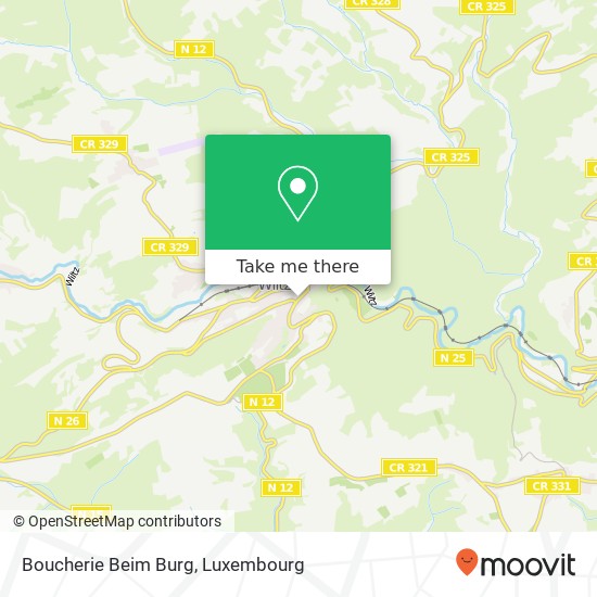 Boucherie Beim Burg, 26, Grand-Rue 9530 Wiltz Karte