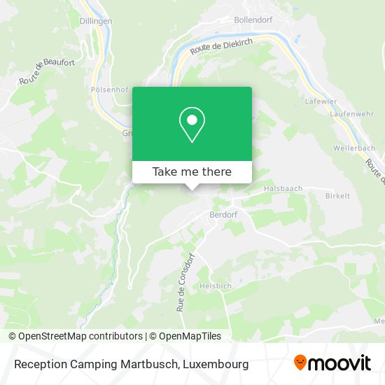 Reception Camping Martbusch map