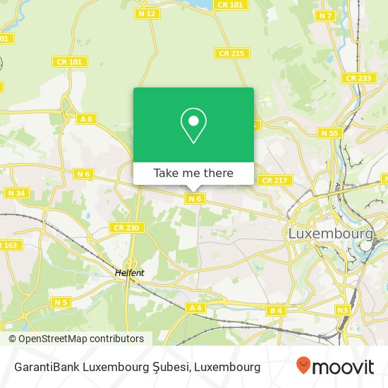 GarantiBank Luxembourg Şubesi map