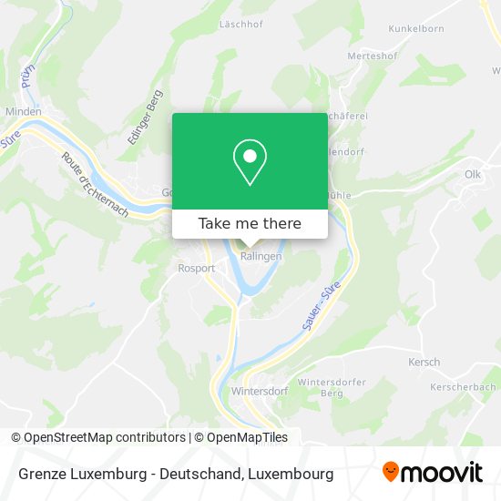 Grenze Luxemburg - Deutschand map