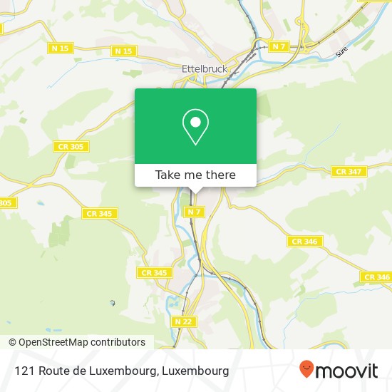 121 Route de Luxembourg Karte