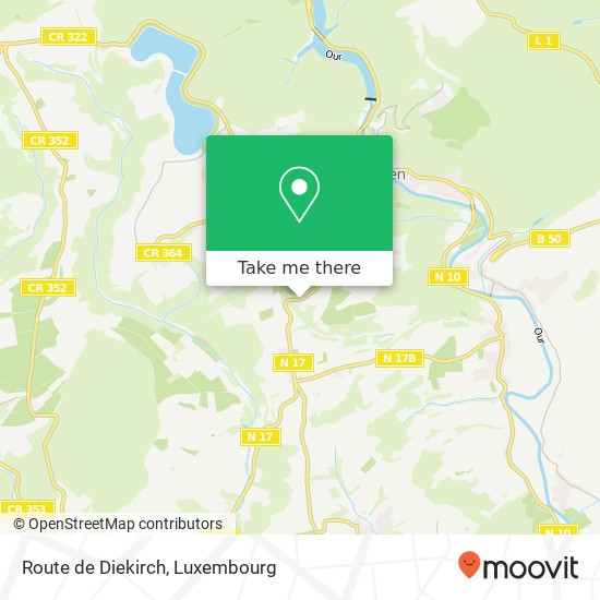 Route de Diekirch map
