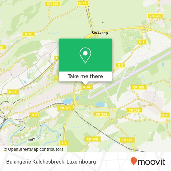 Bulangerie Kalchesbreck map
