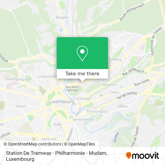 Station De Tramway - Philharmonie - Mudam map