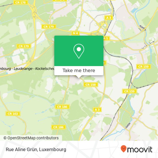 Rue Aline Grün map