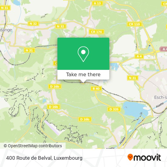 400 Route de Belval map