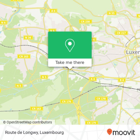 Route de Longwy Karte