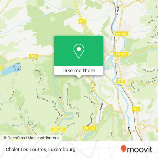 Chalet Les Loutres map