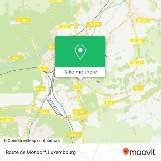 Route de Mondorf map