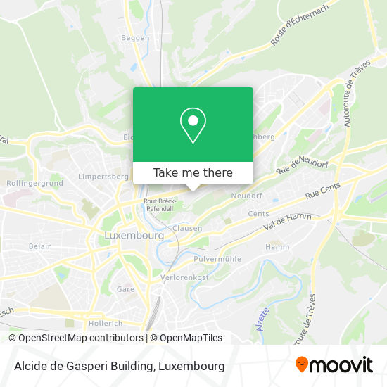 Alcide de Gasperi Building Karte