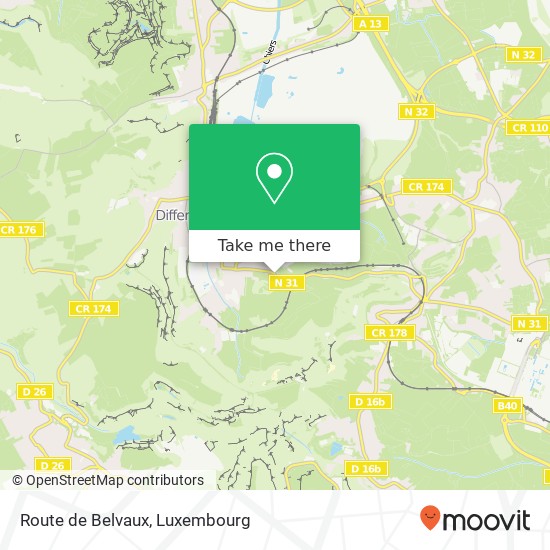 Route de Belvaux map