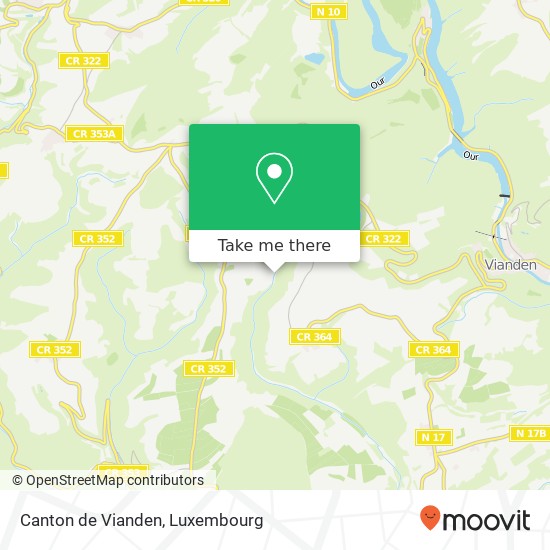 Canton de Vianden map