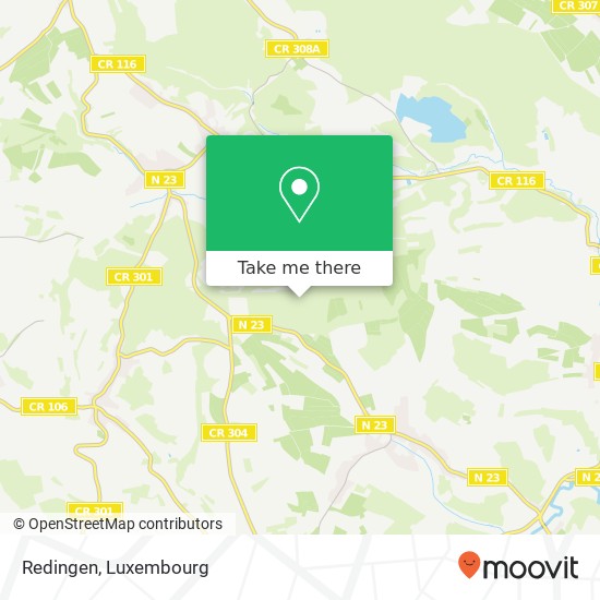 Redingen map