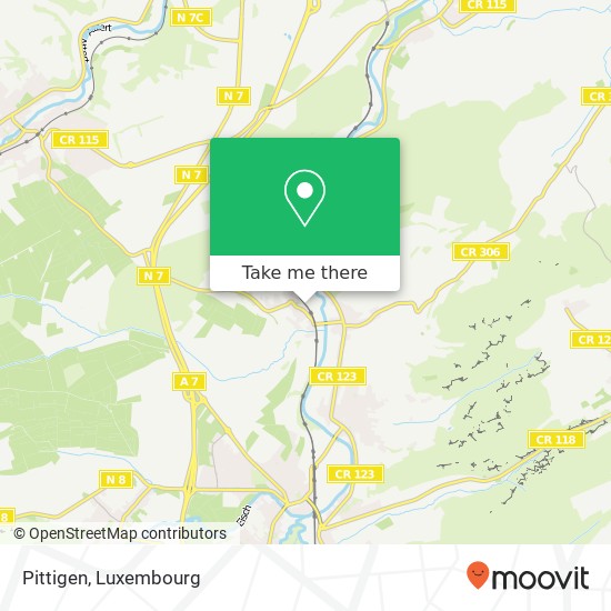 Pittigen map