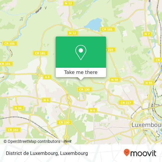 District de Luxembourg Karte