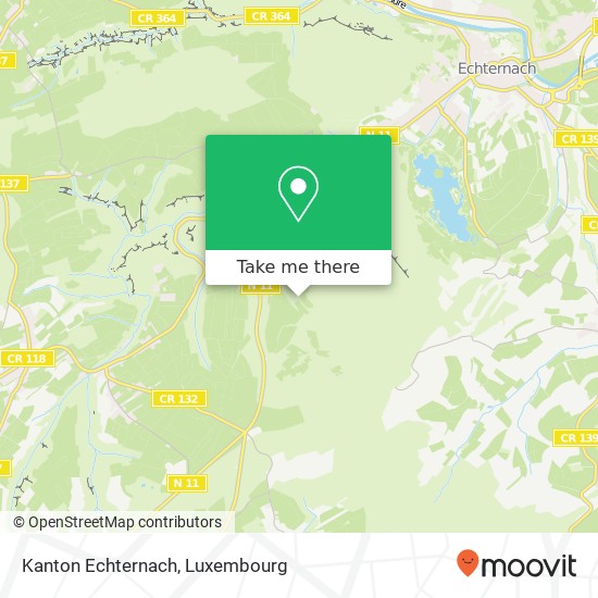 Kanton Echternach map