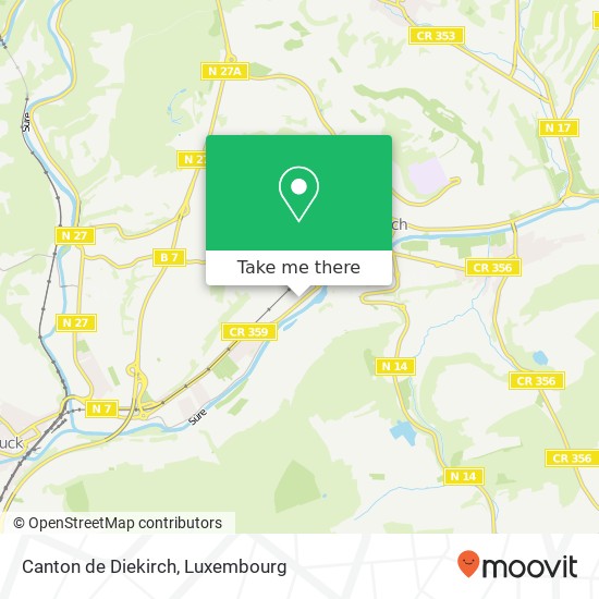 Canton de Diekirch Karte