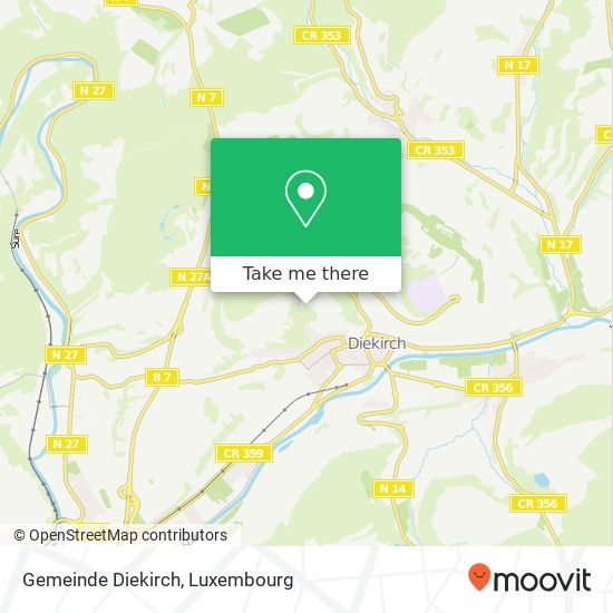Gemeinde Diekirch Karte