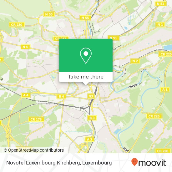Novotel Luxembourg Kirchberg map