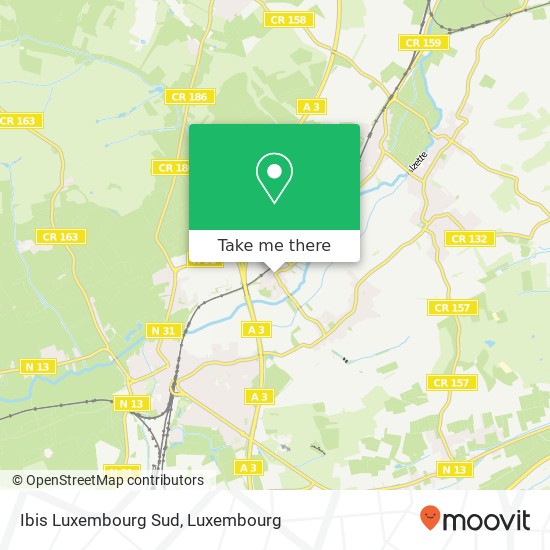 Ibis Luxembourg Sud map
