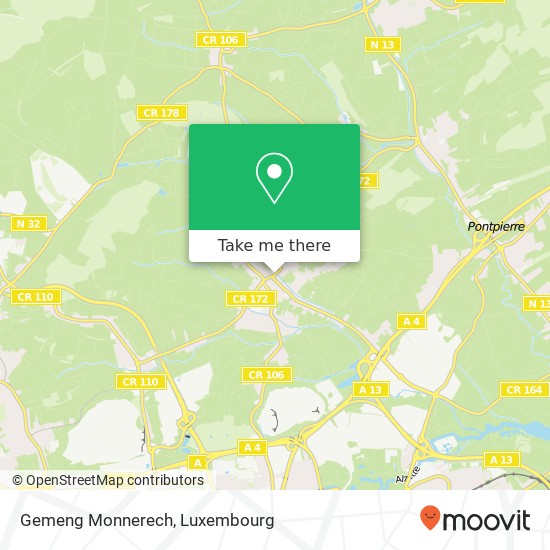 Gemeng Monnerech map