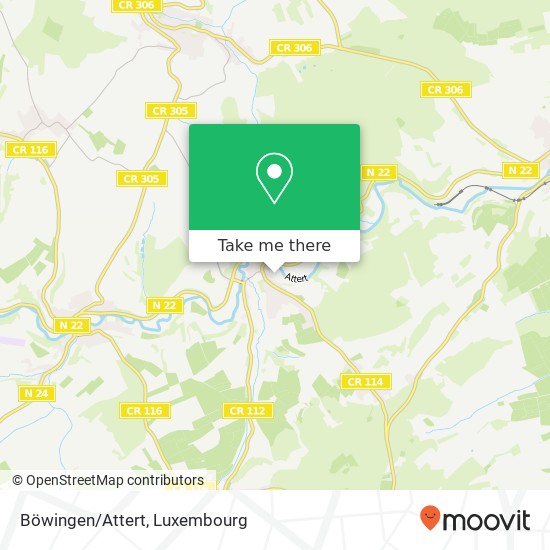 Böwingen/Attert map