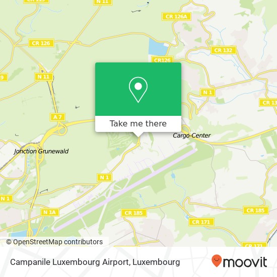 Campanile Luxembourg Airport map