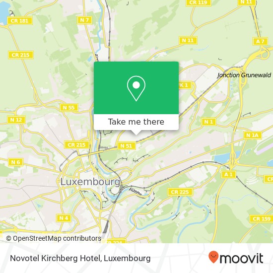 Novotel Kirchberg Hotel map