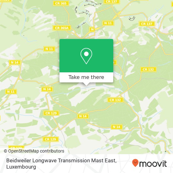 Beidweiler Longwave Transmission Mast East Karte