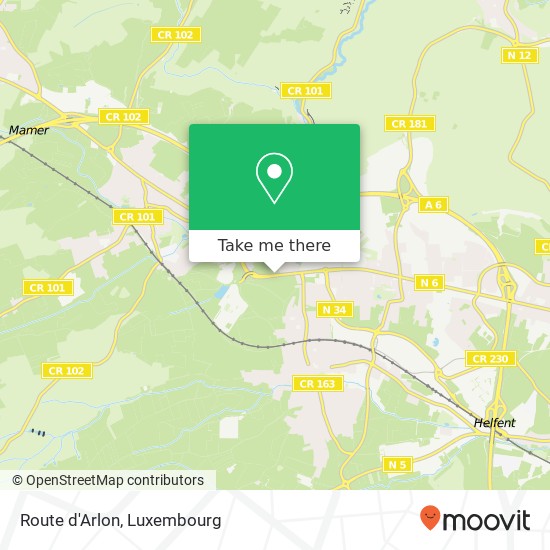 Route d'Arlon map