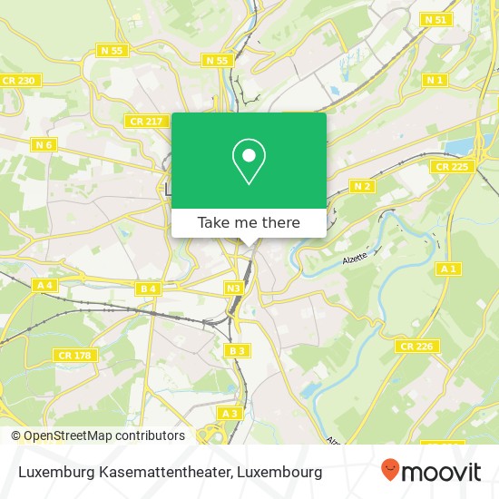 Luxemburg Kasemattentheater map