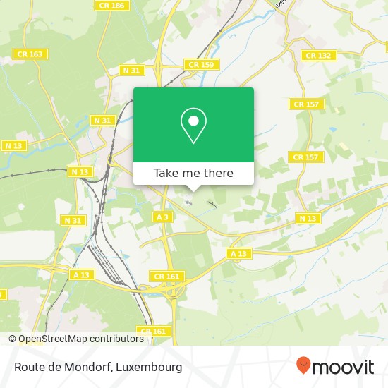 Route de Mondorf Karte