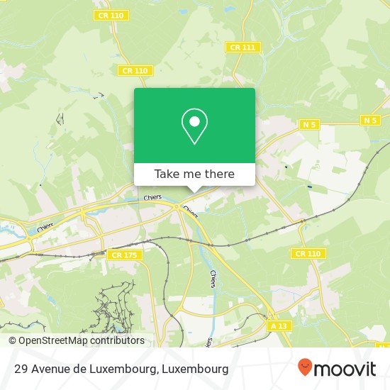 29 Avenue de Luxembourg Karte